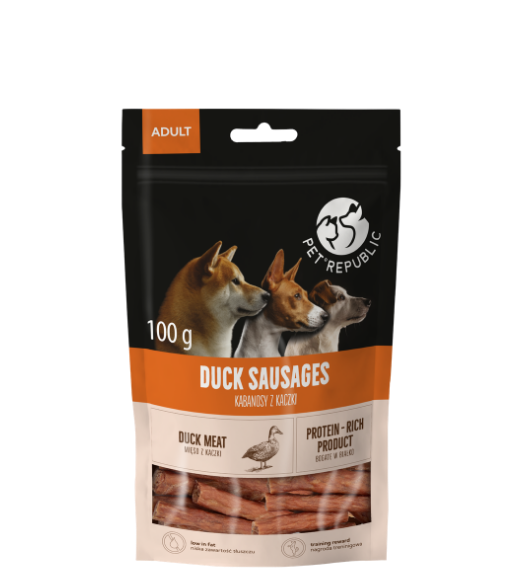 PetRepublic przysmak dla psa kabanosy z kaczki 100g